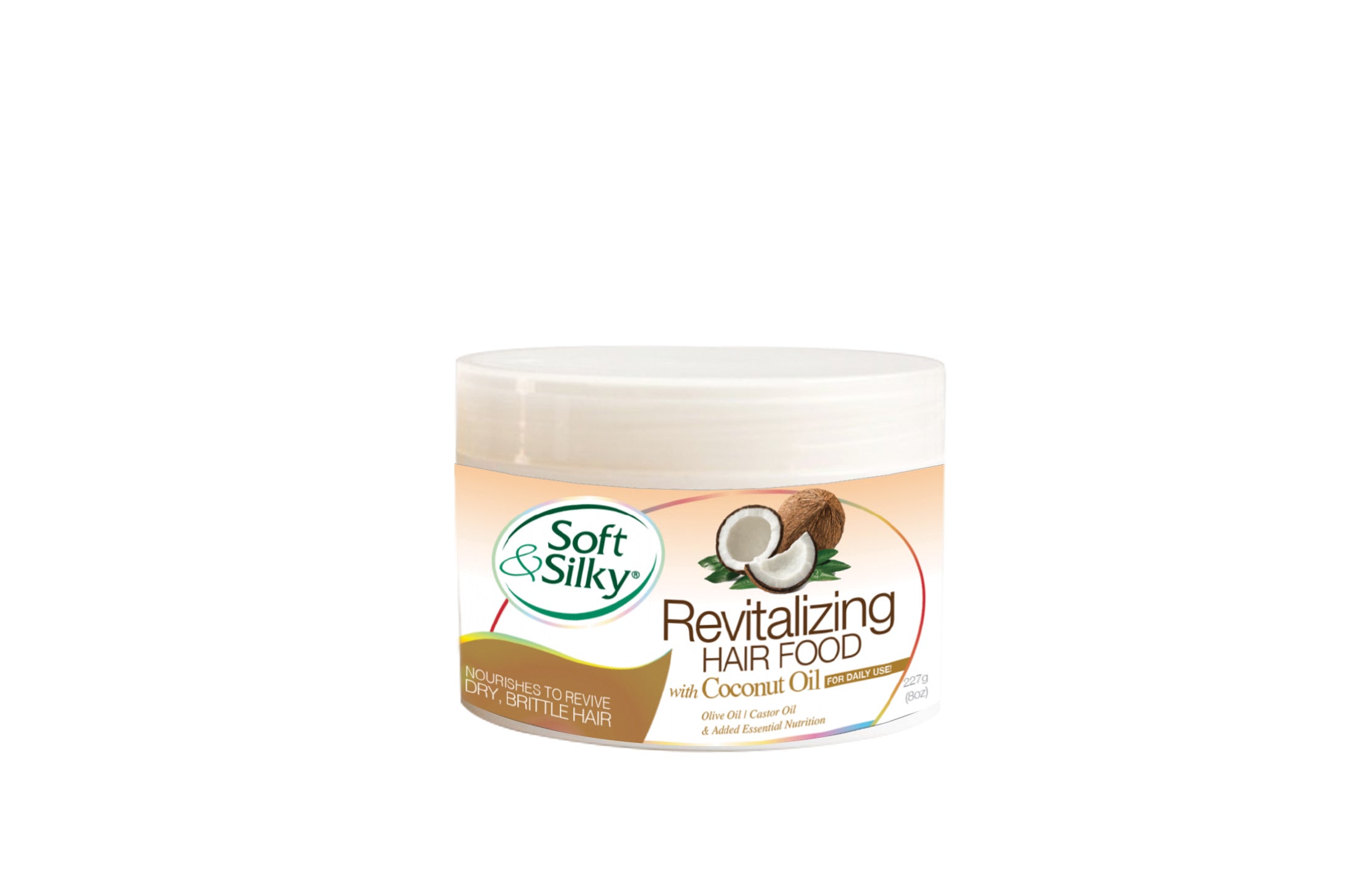 Soft & silky revitalizing hair food with coconut oil