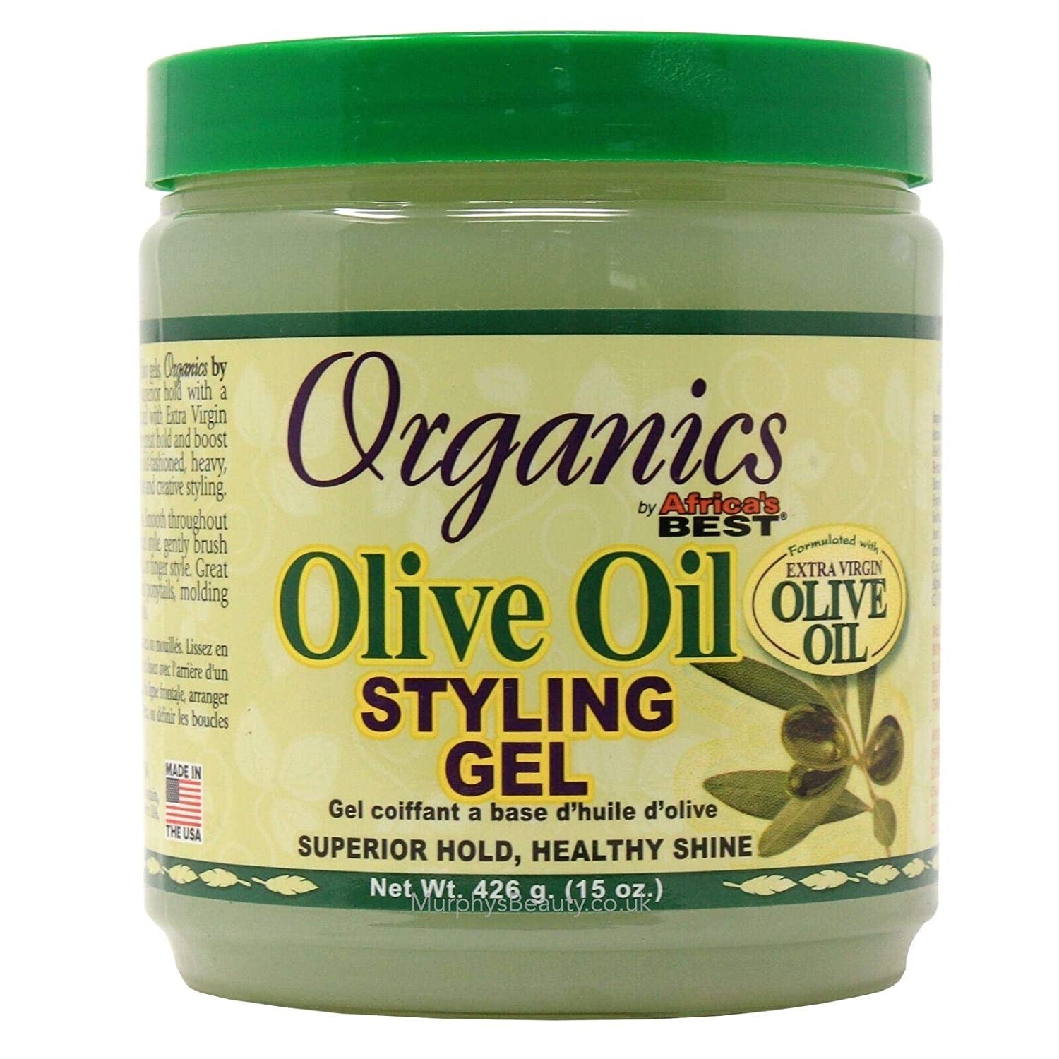African’s best organic olive oil styling gel 444ml