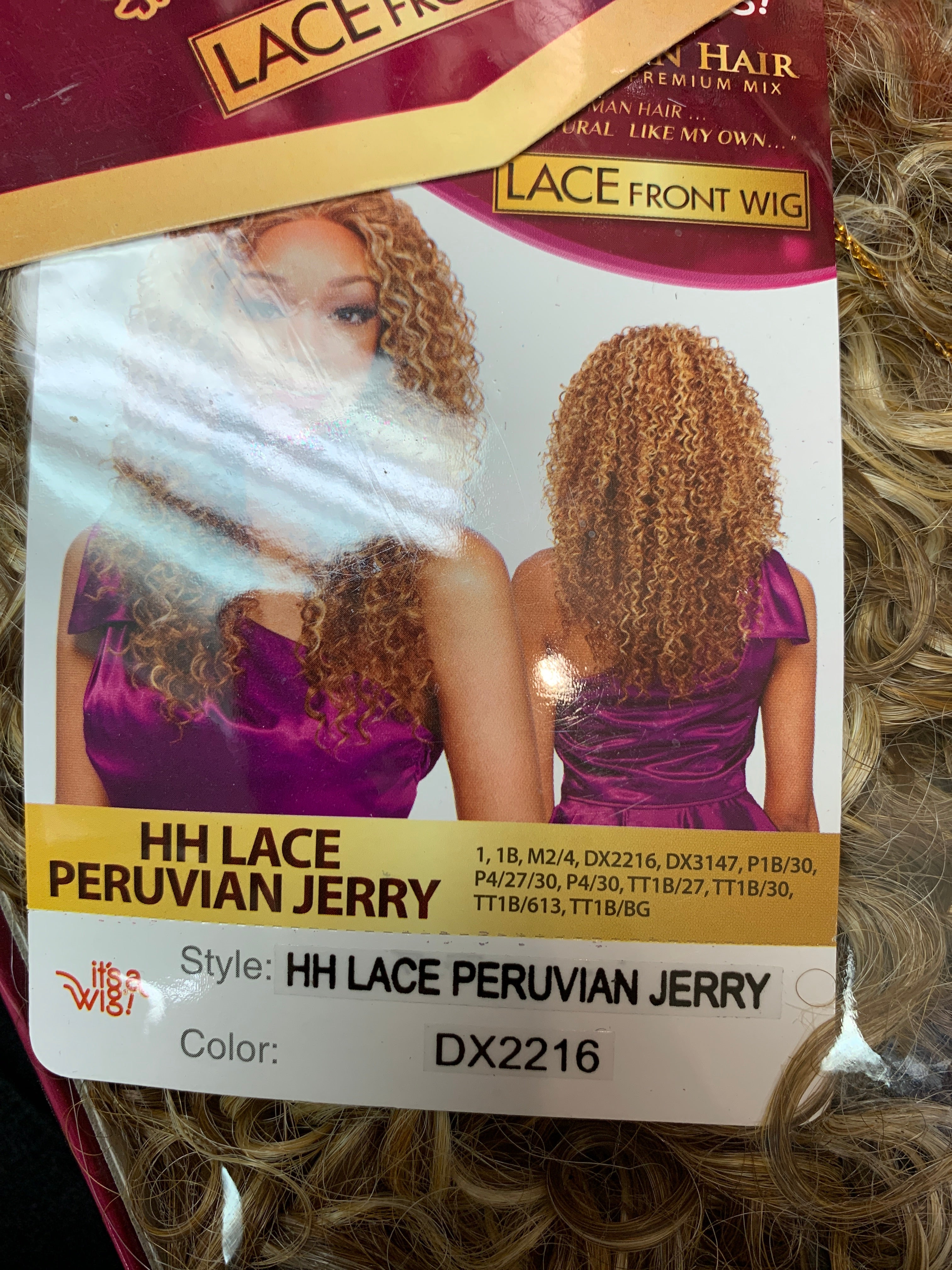 It’s a wig hh lace Peruvian jerry
