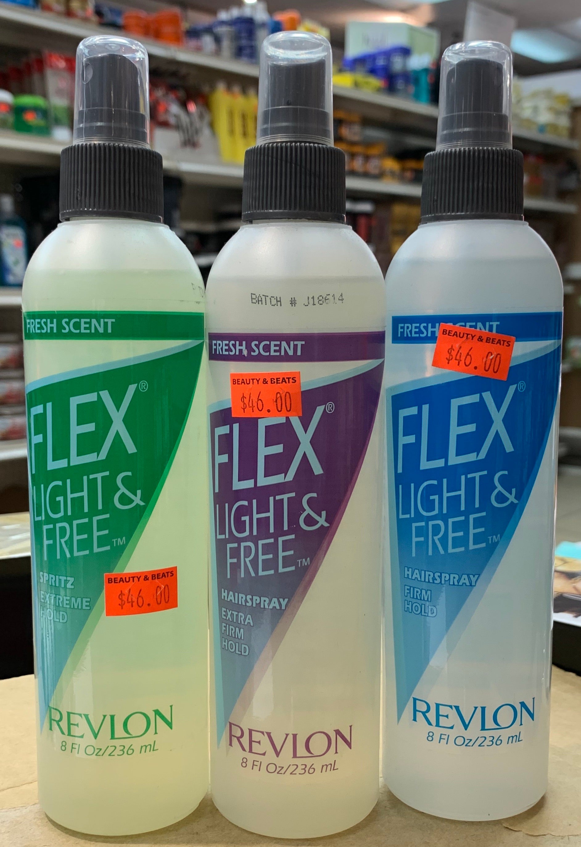 Revlon flex light & free hairspray firm/extra firm/spritz