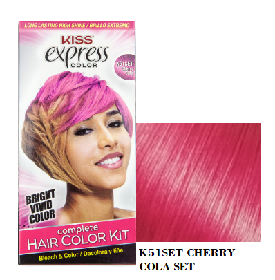 Kiss express complete hair color kit bleach & color