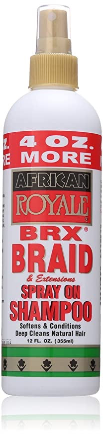 African royal brx braid & extension spray on shampoo 12oz
