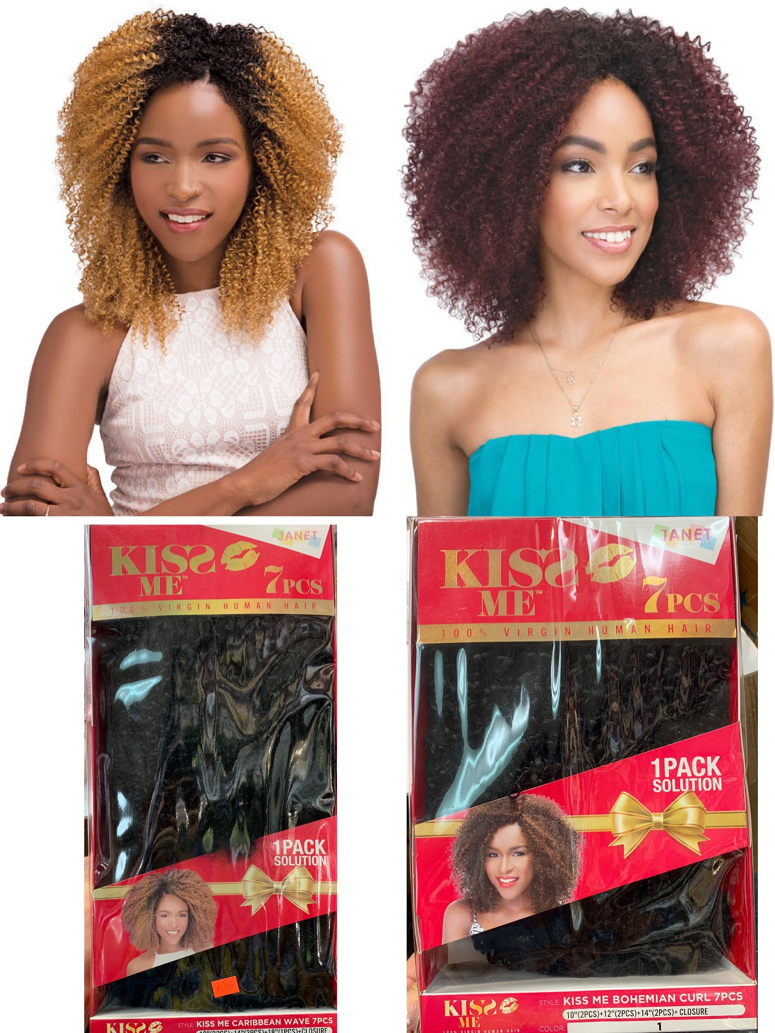 100% Natural Caribbean Deep Human Hair Weave 8 pcs/pack