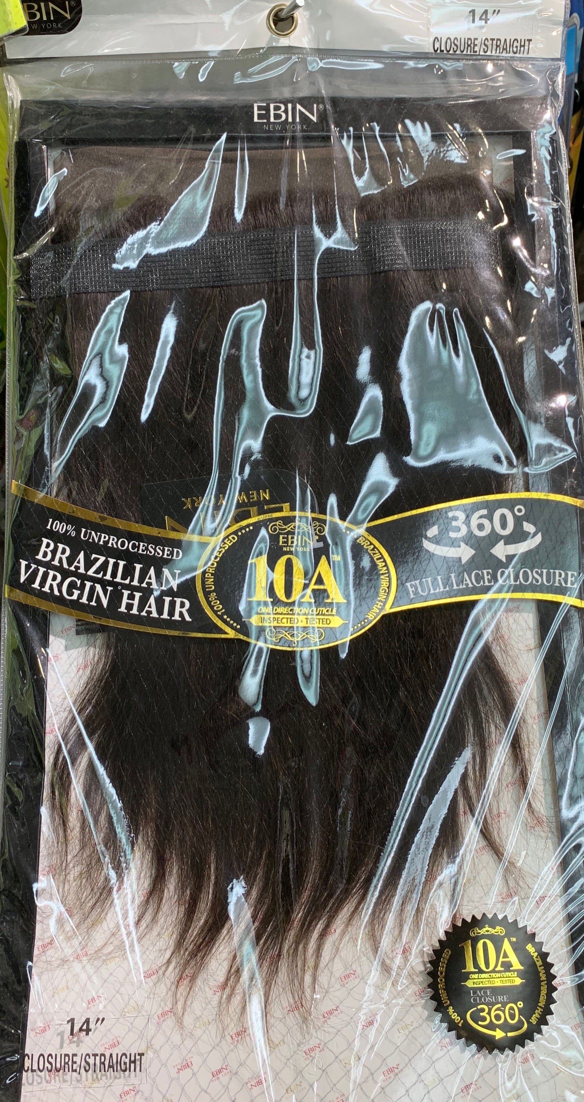 Ebin 10A full lace frontal 100% brazilian virgin hair 12/14/16”