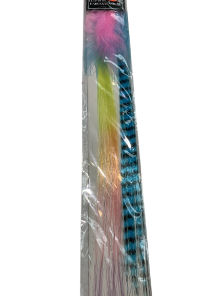 Clip in extension & feather assorted colors