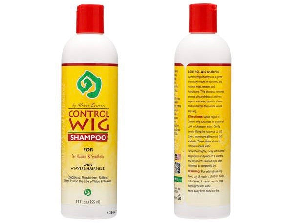 By african essence control wig shampoo for human & synthetic wig 12oz
