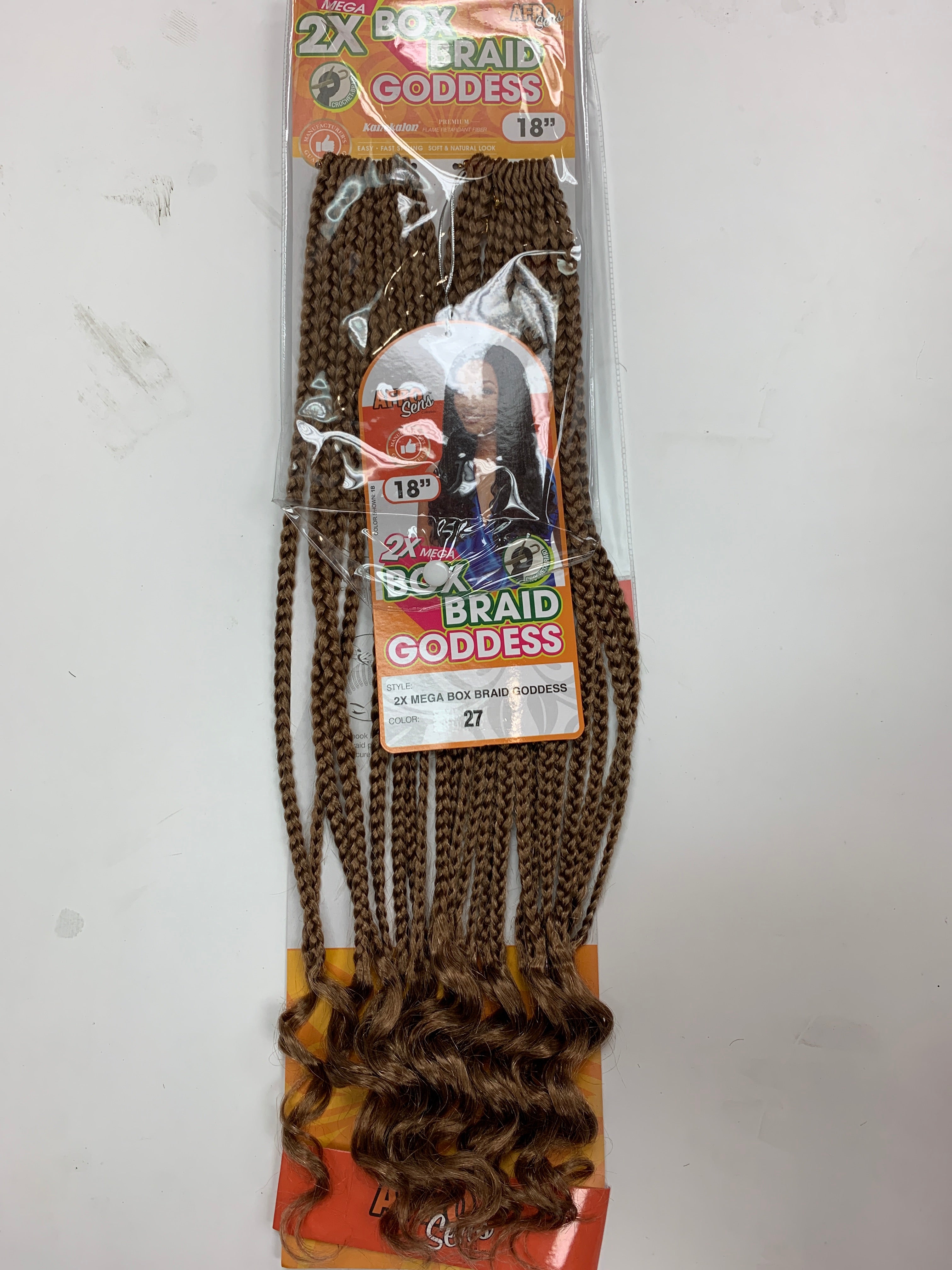 Afro sens 2x mega box braid goddess 18”