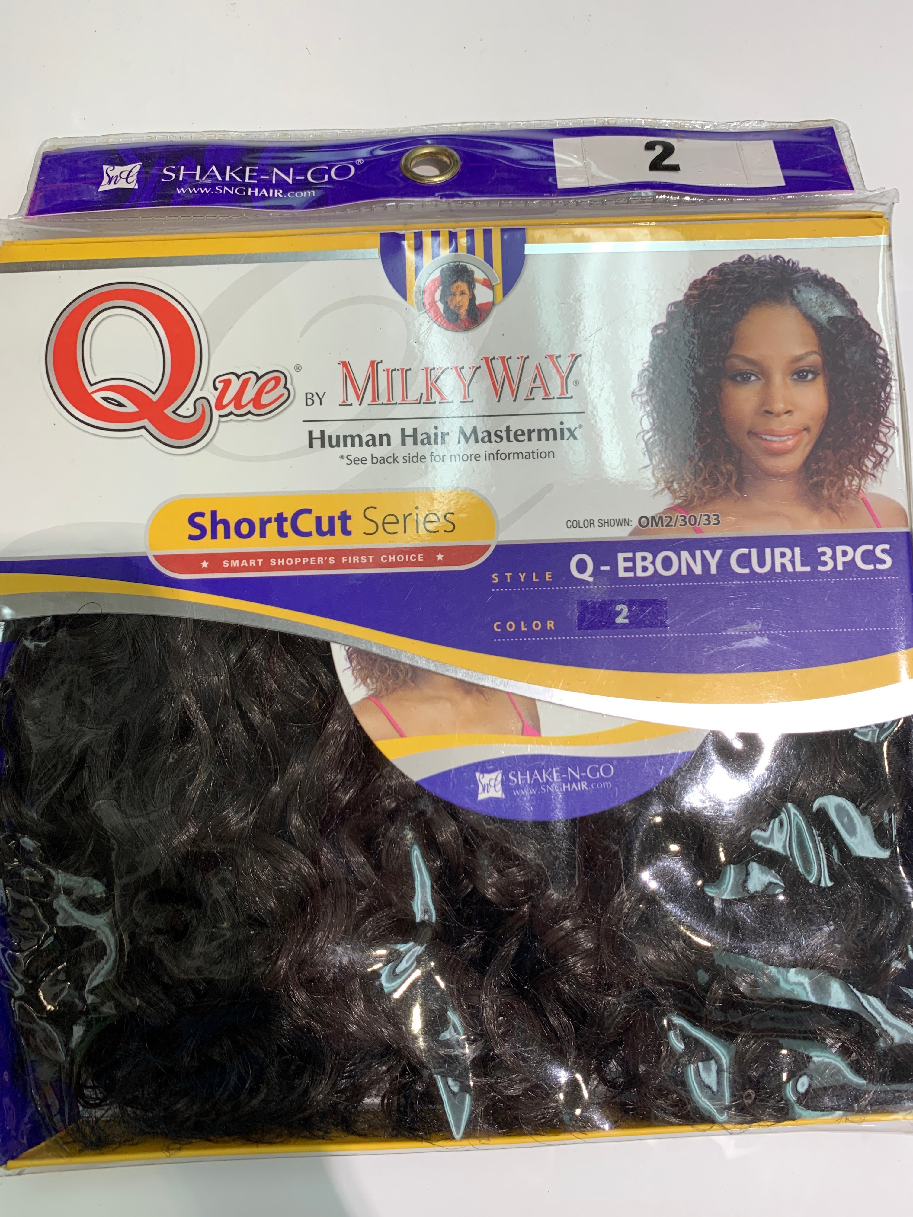 Que by milky way Q-ebony curl 3pcs