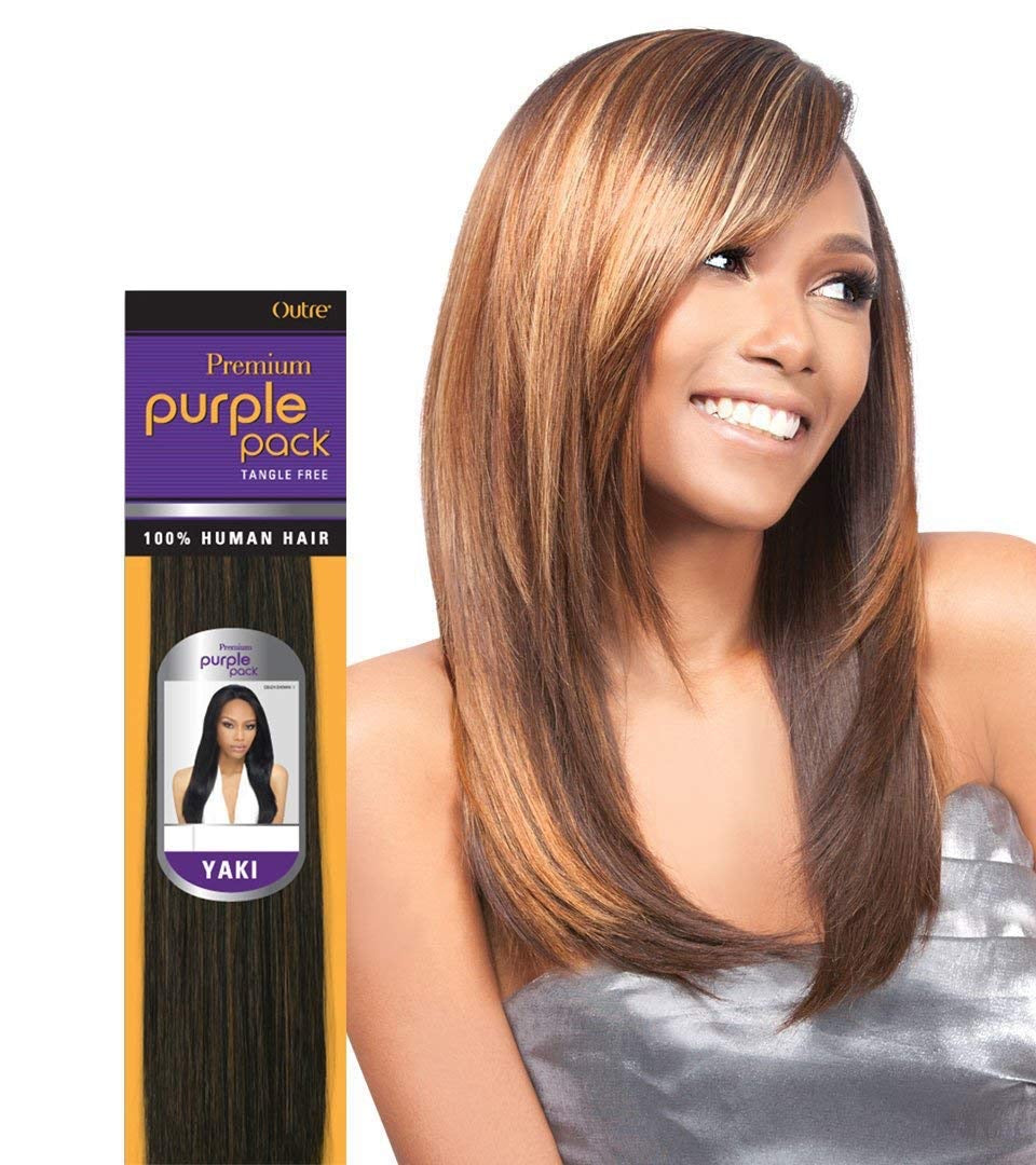 Outre purple pack 100% human hair premium yaki
