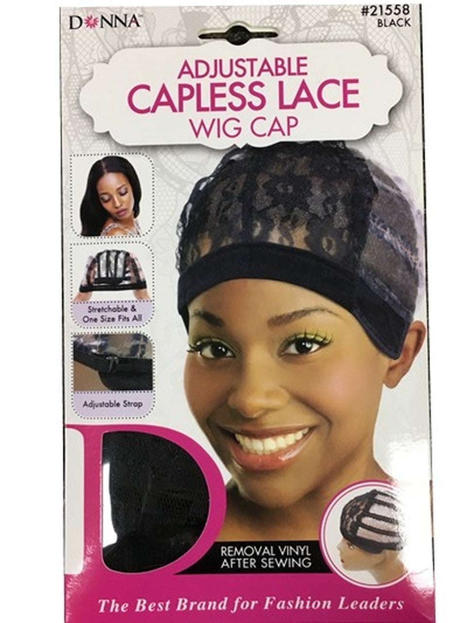 Donna adjustable capless lace wig cap