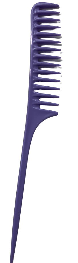 Wide tooth detangling tail comb