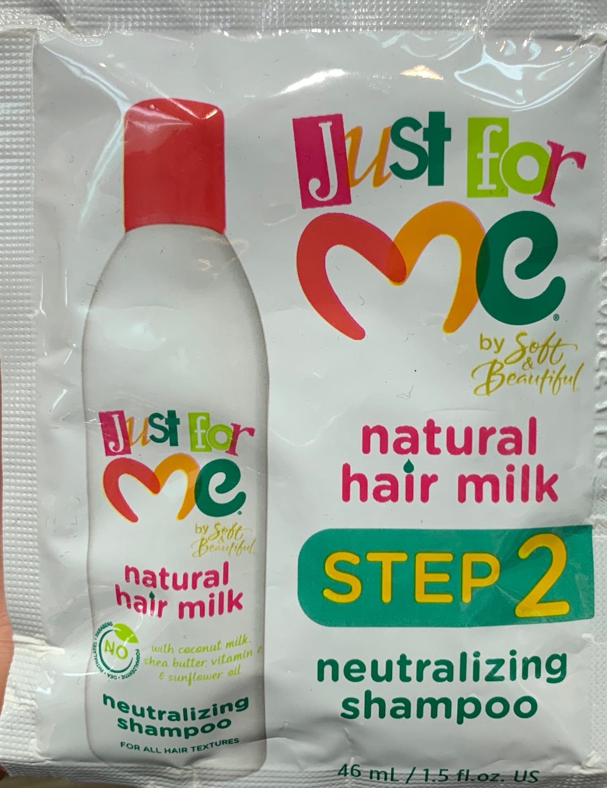 Just for me natural hair milk step 2 shampoo 1.5oz