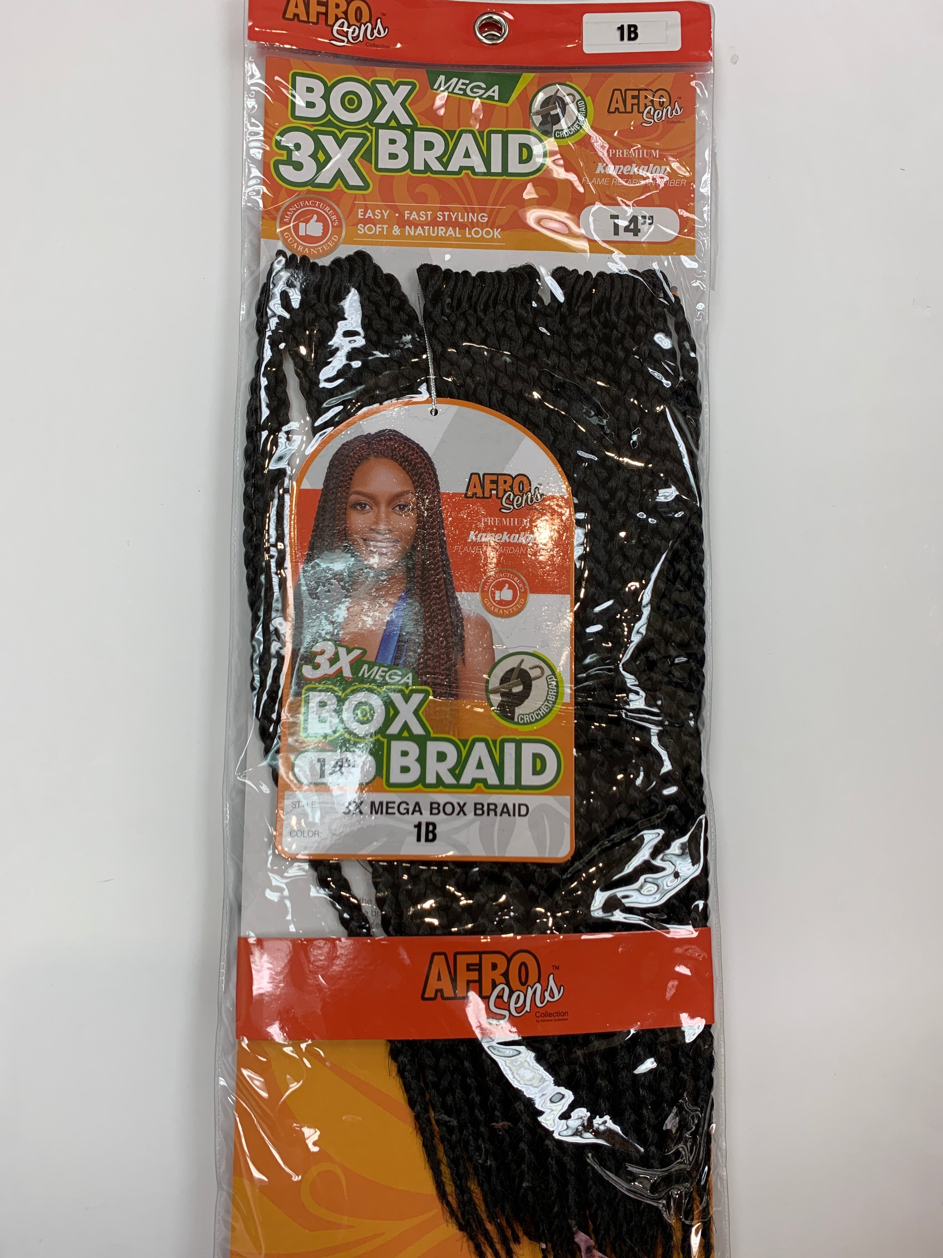Afro sens 3x mega box braid 14” 20”