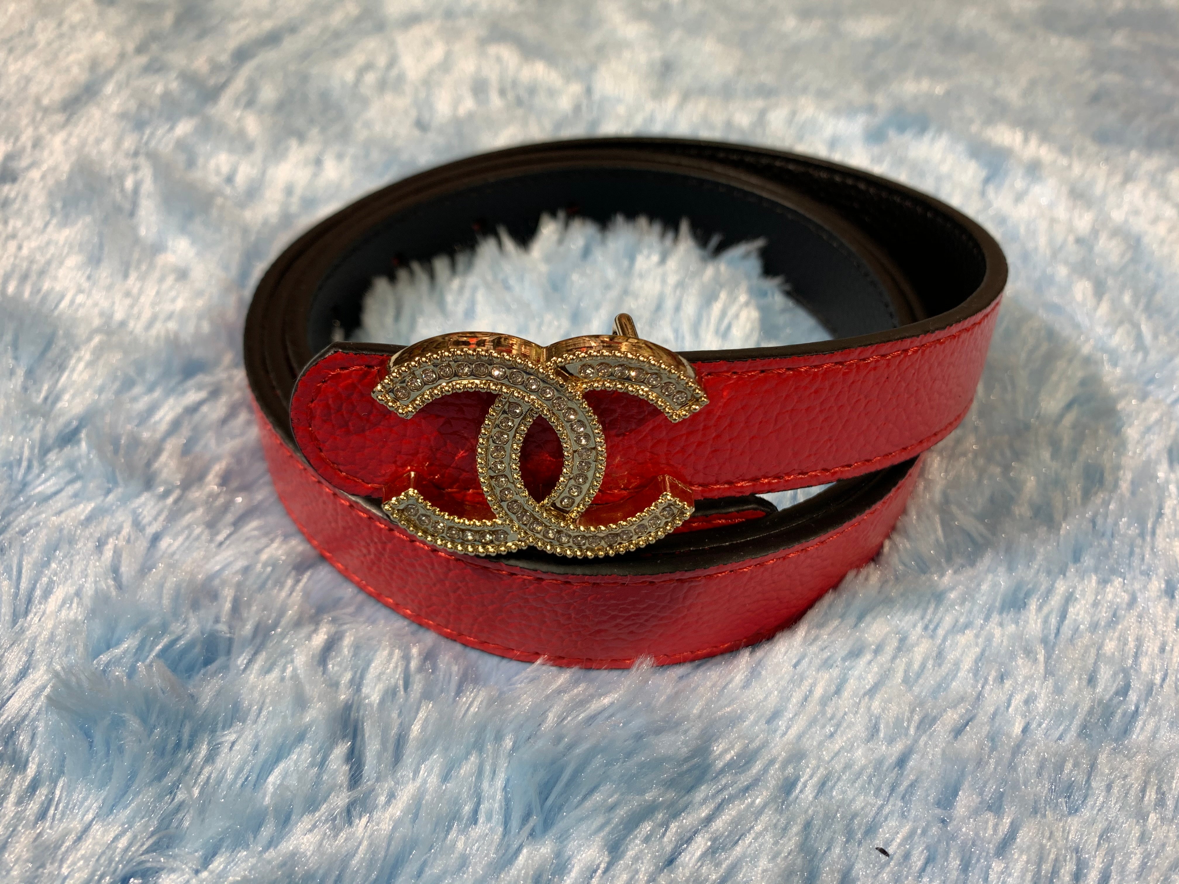 Fashion belt double side interchange for female